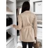 Béžový semišový kabátek VYNADRA (Veľkosť ONESIZE)