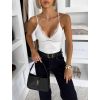 Bílé elegantní body MIREVON s krajkou na ramínka (Veľkosť ONESIZE)