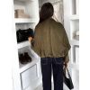 Khaki semišová krátká bunda KUSTIRA (Veľkosť M/L)