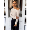 Krémové elegantní body JELVORA (Veľkosť M/L)