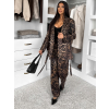 Leopardí elegantní kalhotový kostým LIRVANA (Veľkosť M/L)