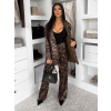 Leopardí elegantní kalhotový kostým LIRVANA (Veľkosť M/L)