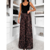 Leopardí široké wide leg leopardí kalhoty EMARIE (Veľkosť ONESIZE)