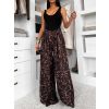 Leopardí široké wide leg leopardí kalhoty EMARIE (Veľkosť ONESIZE)