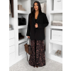 Leopardí široké wide leg leopardí kalhoty EMARIE (Veľkosť ONESIZE)