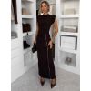 Tmavě hnědé dlouhé elastické šaty LABUA (Veľkosť ONESIZE)