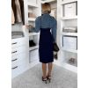 Modré elegantní šaty DENIMA s dlouhým rukávem (Veľkosť M/L)