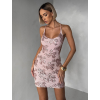 Ružové krátke koktailové šaty YVERIN s flitrami