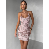 Ružové krátke koktailové šaty YVERIN s flitrami