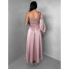 Starorůžové dlouhé plesové saténové šaty ZAYVIX (Veľkosť ONESIZE)