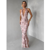 Svetloružové spoločenské dlhé šaty SIONARI