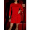 Červené elegantní krátké šaty QULENZA s ozdobou (Veľkosť ONESIZE)