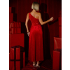 Červené flitrované dlhé spoločenské šaty FAIDURI s vlečkou