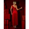 Červené flitrované dlouhé společenské šaty FAIDURI s vlečkou (Veľkosť ONESIZE)