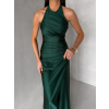 Smaragdové spoločenské dlhé šaty SYVONA