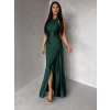 Smaragdové spoločenské dlhé šaty SYVONA