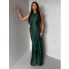 Smaragdové spoločenské dlhé šaty SYVONA