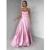 Starorůžové dlouhé plesové šaty CELLINES se šněrováním (Veľkosť L)