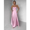 Starorůžové dlouhé plesové šaty CELLINES se šněrováním (Veľkosť L)