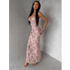 Svetloružové spoločenské dlhé plesové šaty KAILINA