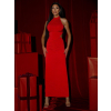 Červené elegantné dlhé šaty FUREVO