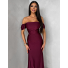 Bordové spoločenské dlhé plesové šaty LUNZARO