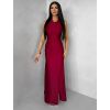 Bordó společenské dlouhé tvarující šaty SYVONA s rozparkem (Veľkosť ONESIZE)