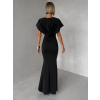 Čierne elegantné dlhé variabilné šaty VELIQUE