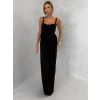Černé tvarující společenské  šaty NOBLEN (Veľkosť ONESIZE)
