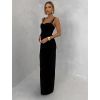 Černé tvarující společenské  šaty NOBLEN (Veľkosť ONESIZE)