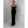 Černé tvarující společenské  šaty NOBLEN (Veľkosť ONESIZE)