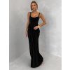 Černé tvarující společenské  šaty NOBLEN (Veľkosť ONESIZE)
