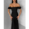 Čierne spoločenské dlhé plesové šaty LUNZARO