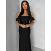Čierne spoločenské dlhé plesové šaty LUNZARO