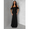 Čierne spoločenské dlhé plesové šaty LUNZARO