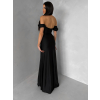 Čierne spoločenské dlhé plesové šaty LUNZARO