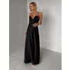 Čierne spoločenské dlhé šaty ZUNDARA na ramienka