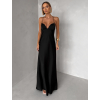Čierne spoločenské dlhé šaty ZUNDARA na ramienka