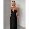Čierne spoločenské dlhé šaty ZUNDARA na ramienka