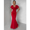 Červené spoločenské dlhé šaty VELIQUE