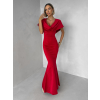 Červené spoločenské dlhé šaty VELIQUE
