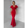 Červené spoločenské dlhé šaty VELIQUE