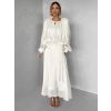 Krémové elegantní dlouhé šaty CHOREMI (Veľkosť M/L)