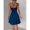Petrolejové áčkové krátké šaty MADURAI (Veľkosť ONESIZE)