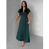 Smaragdové elegantní jednoduché midi šaty OMNIS (Veľkosť ONESIZE)