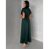Smaragdové elegantné jednoduché midi šaty OMNIS