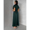 Smaragdové elegantní jednoduché midi šaty OMNIS (Veľkosť ONESIZE)
