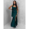 Smaragdové společenské dlouhé šaty BELUNA (Veľkosť ONESIZE)