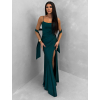 Smaragdové spoločenské dlhé šaty BELUNA