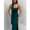 Smaragdové spoločenské dlhé šaty BELUNA